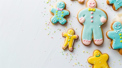 Obraz premium Father's Day Cookie Background: Conveying the Exquisite and Profound Gratitude to Father with the Sweetness of Cookies