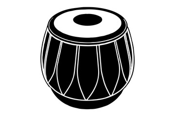 tabla  silhouette vector illustration