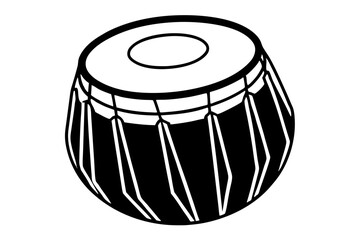 tabla  silhouette vector illustration
