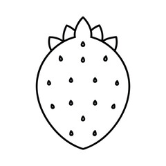 prickly pear fruit line art vector illustration