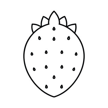 recommend clip art: prickly pear fruit line art vector illustration