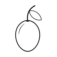 olive fruit line art vector illustration