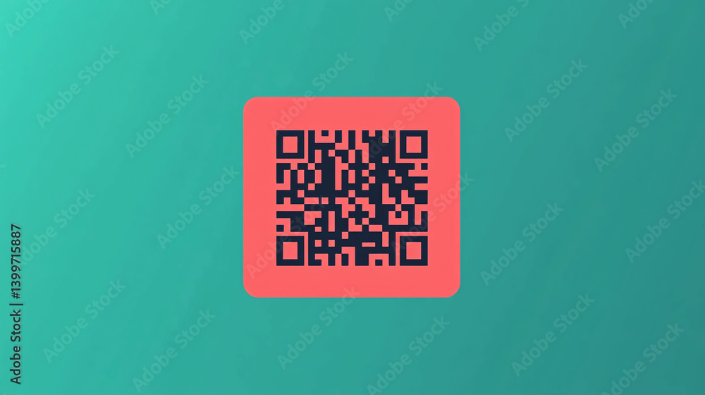 Poster qr code image for scanning information and data with mobile device and scanner technology solution