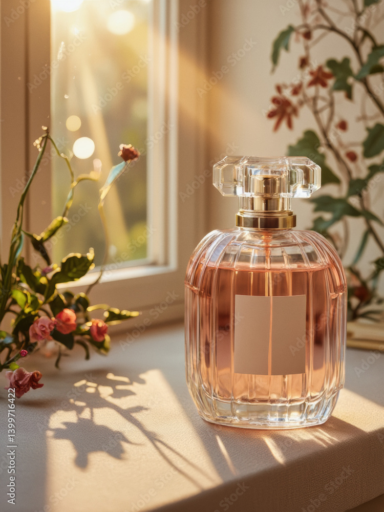 Poster everyday objects - for downstream advertisement and design: sunlight streams through a window, illum