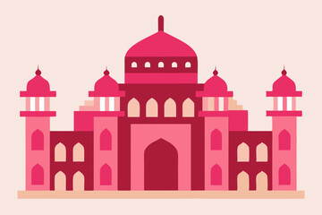 taj mahal vector illustration