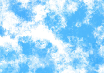 abstract blue watercolor sky background,, Isolated on transparent background, PNG	