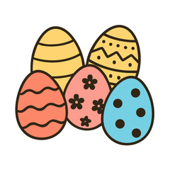 Colourful Easter eggs