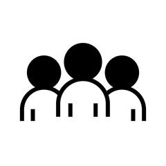 group of people icon, simple flat style, illustration, logo sign symbol pictogram template, for ui or ux isolated on white for mobile app, editable