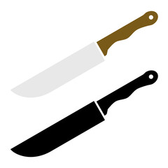 knife icon, simple flat style, illustration, logo sign symbol pictogram template, for ui or ux isolated on white for mobile app, editable