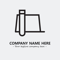 Book illustration black and white for logo company vector image
