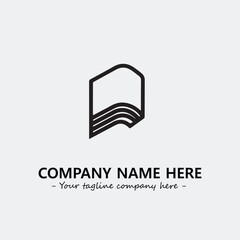Book illustration black and white for logo company vector image
