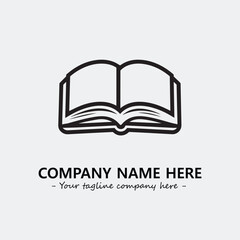Book illustration black and white for logo company vector image

