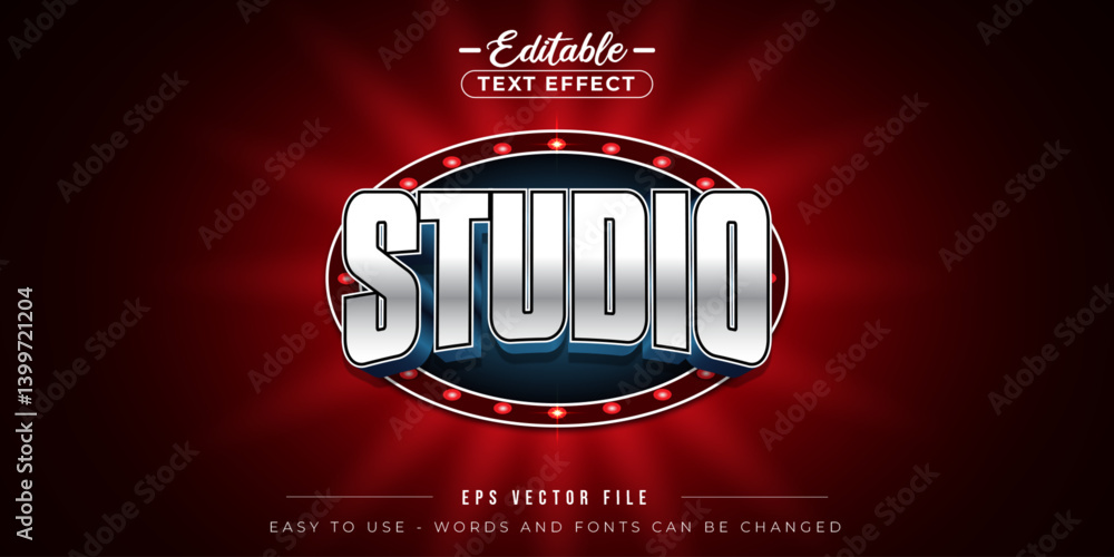 Poster studio 3d editable text effect template.