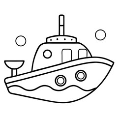 Obraz premium On the Way: School Bus Outline Coloring Page