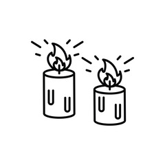 Candles icon vector stock illustration