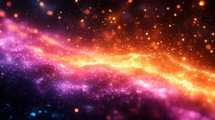 Obraz premium Cosmic Sparkle: A Celestial Tapestry of Glittering Nebulae