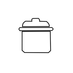 Cooking line icons. Boiling time, Frying pan and Kitchen utensils. Fork, spoon and knife line icons. Recipe book, chef hat and cutting board.