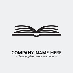 Book illustration black and white for logo company vector image
