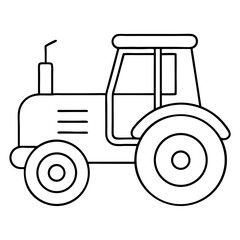 Farm Power: Tractor Outline Coloring Page