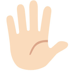 Raised hand - medium light  skin
