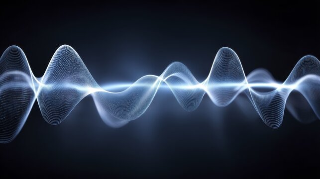 Visual representation of sound waves expa-4 - digital waveform shadow waves