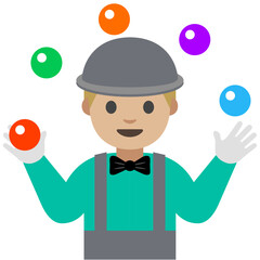Juggler Emoji (Light Skin Tone, Blond Hair, Male)
