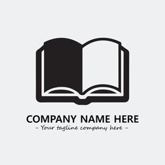 Book illustration black and white for logo company vector image

