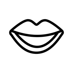 Mouth icon vector image. Suitable for mobile apps, web apps and print media.