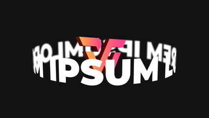 3D Logo Kinetic Text Horizontal Logo Reveal 220
