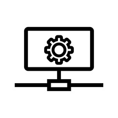 Network Settings icon vector image. Suitable for mobile apps, web apps and print media.