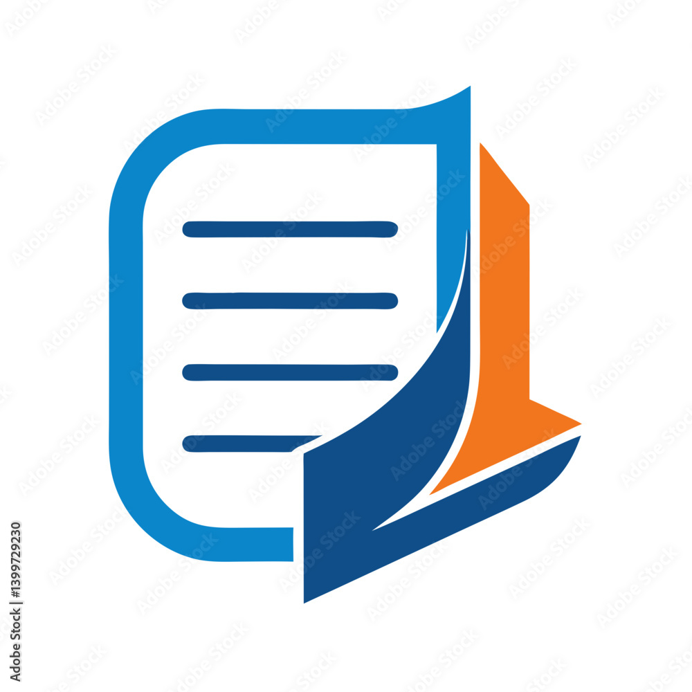 Poster Document Paper Logo Representing Official Documentation and Professional Services