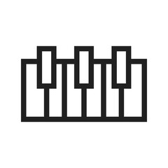 Piano Keys icon vector image. Suitable for mobile apps, web apps and print media.