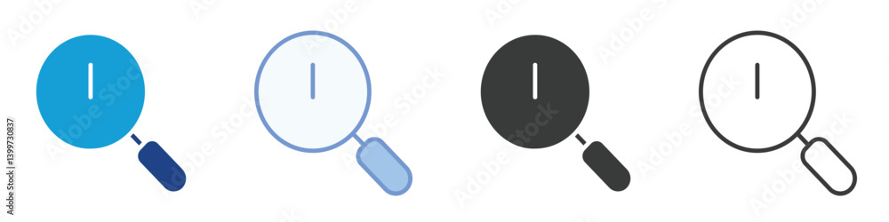 Poster attention icons collection – multiple vector styles icons