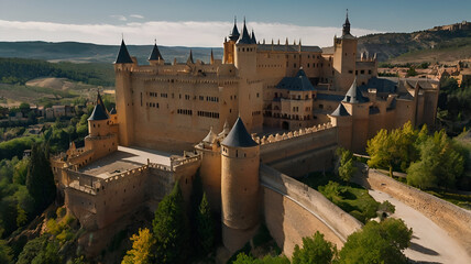 The great Alcazar of Segovia, one of the most beautiful places in Spain