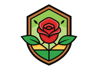 Realistic red rose. Rose icon vector design with a white background