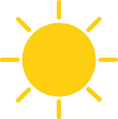 Sun and Crescent Icon in flat Vector Design isolated on transparent background