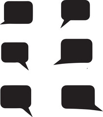 Silhouette vector EPS of a chat bubble icon. Ideal for messages, conversation, communication, and social media UI designs. Simple and clean style.