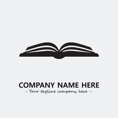 Book illustration black and white for logo company vector image
