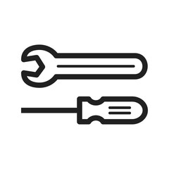 Tools icon vector image. Suitable for mobile apps, web apps and print media.