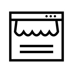 Web Shop icon vector image. Suitable for mobile apps, web apps and print media.