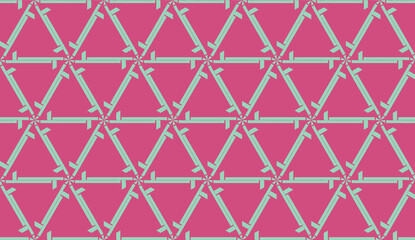 Vector layout with curved line, illusion triangles. Abstract hipster pattern. For your wallpaper, advert, banner, poster. Cherry color.