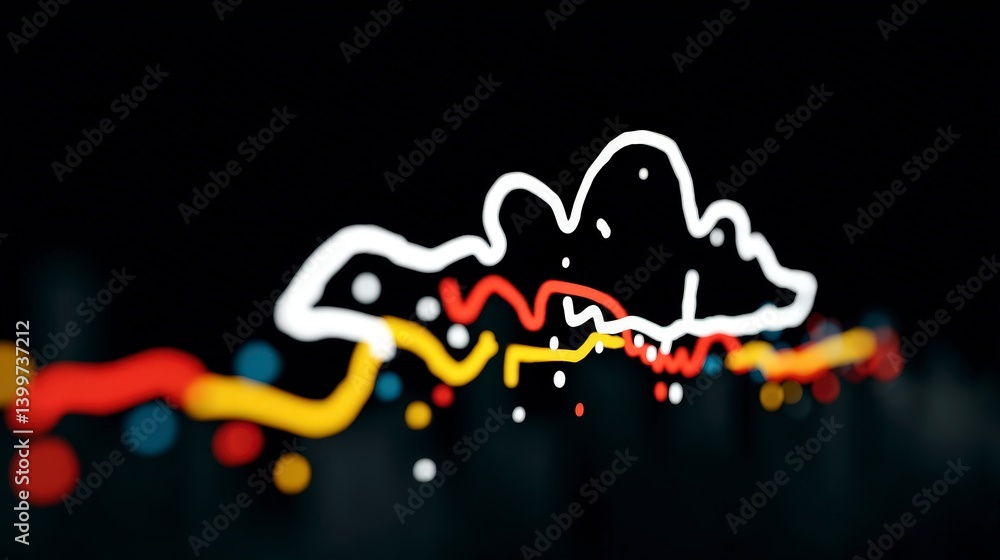 Poster ai weather prediction system futuristic climate data visualization