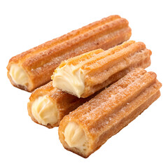 Cream Filled Churros isolated on white background