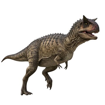 carnotaurus running pose 3d render