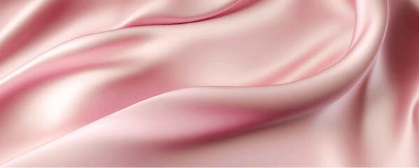 Smooth elegant light pink atlas fabric background. Textile texture. Vector illustration	
