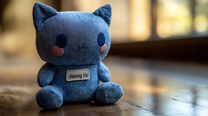 Cute Blue Stuffed Animal with Among Us Plush, and Home Decor.