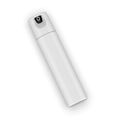 White glossy sprayer can for air freshener, hairspray, deodorant. 300 ml. Realistic packaging...