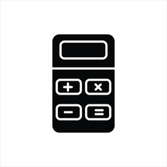 Calculator Icon - Math and Finance Silhouette