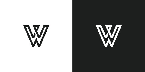 Letter WW Line Logo Design
