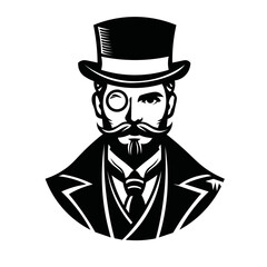 Retro man vector illustration in vintage style – editable AI file. Perfect for posters, branding, t-shirts, or digital de
